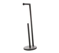 FIXOSHEE Standing Toilet Paper Holder Stainless Steel with Non Slip Base Modern Toilet Roll Stand for Bathroom and Kitchen Organization Stable Flat Bottom Paper Towel Rack