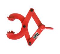 FIXOSHEE Steel Pallet Pulling Scissor Clamp for Industrial Material Handling Heavy-Duty Pallet Grabber with Strong Pulling Capacity Labor-Saving and Practical Lifting Tool in Red Suitable