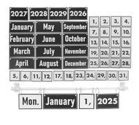 FIXOSHEE Stylish Flip Calendar Cards Set for Classroom Decor Boho Bulletin Board with Materials Enhancing Learning Spaces Organizing Days and Months for Preschool Teachers