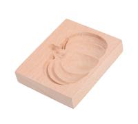 FIXOSHEE Thanksgiving Halloween Pumpkin Cookie Stamp Mold Beech Wood Gingerbread Baking Mold Nonstick DIY Fondant Pastry Embosser for Harvest Biscuits