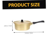 FIXOSHEE Thickened Golden Ramen Pot Multi-Functional Korean Noodle Stockpot for Home and Restaurant Use with Stable Handle for Safe Cooking and Portable Kitchen Tool