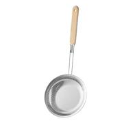 FIXOSHEE Thickened Stainless Steel Slotted Spoon Kitchen Scoop with Quick Drainage Slots for Pasta Noodles and Dumplings Small Colander Spoon for Home Cooking and Food Straining
