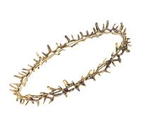 FIXOSHEE Thorn Crown Metal Headpiece for Adults Gold Colour Suitable for King Cosplay Renaissance Fairs and Costume Parties
