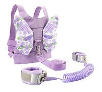 FIXOSHEE Toddler Leash Backpack Strap with 360° Rotating Spiral Wristband for Kids Safety, Butterfly Pattern Child Leash Harness Set for Walks and Outdoor Activities