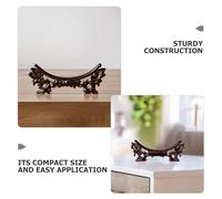 FIXOSHEE Traditional 8-Inch Wooden Dragon Plate Holder Stand Decorative Wooden Easel for 20Cm Plates Display Stand for Chinese Decorative and Platters