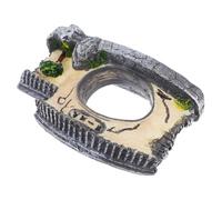FIXOSHEE Traditional Chinese Architecture Model Resin Miniature Fish Tank Decor Chinese Bonsai Ornament