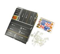 FIXOSHEE Traffic Road Signs Playset Educational Road Safety with Miniature Barricade and Large City Map Mat for Classroom Teaching and Imaginative Play