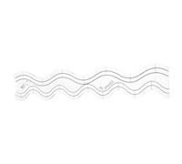 FIXOSHEE Transparent Acrylic Quilting Ruler Template with Wave Edge for Sewing Machine and Quilting Machine for Accurate Cutting Beginner Friendly Craft Accessory