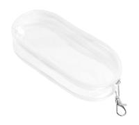 FIXOSHEE Transparent Portable Doll Carrying Bag Small Clear Storage Organizer with Water-resistant Plastic for Travel and Backpack Decoration Compact for Handicraft Use