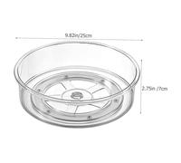 FIXOSHEE Transparent Rotatable Cosmetic Organizer Box Small Multi-function Spice Turntable for Kitchen and Dining Storage Easy-clean Material with Visible Design