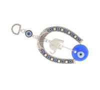 FIXOSHEE Turkish Blue Evil Eye Hanging Ornament Lightweight Elephant Charm Wall Decor for Home Car Key Bag Protection Gift