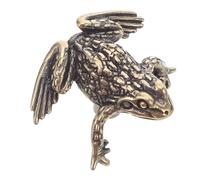 FIXOSHEE Vintage Brass Cabinet Handles with Chinese Auspicious Toad Design Scratch Resistant Brass Pulls for Cabinets and Drawers Ergonomic Metal Door Pulls for Bedroom and Home Decor