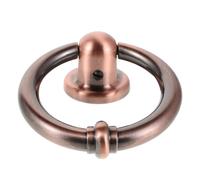 FIXOSHEE Vintage Bronze Circular Door Knocker, Metal Front Entry Ring Pull Handle for Cottage and Rustic Homes, Zinc Alloy Round Door Ring Knocker with Traditional Style