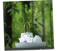 FIXOSHEE Vintage Ceramic Tureen Teacup with Lid Heat-Resistant Decorative China Cup for Tea Serving Anti-scalding Retro Style Porcelain Cup Elegant Gift for Home and Family Use