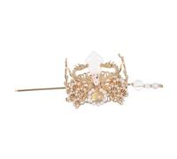 FIXOSHEE Vintage Chinese Hair Crown Alloy Hanfu Hair Stick Crown Ancient Style Hairpin Chignon Headpiece for Women Traditional Retro Hanfu Accessories for Cosplay and Daily Wear