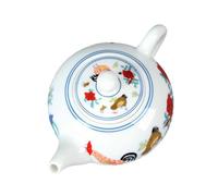FIXOSHEE Vintage Hand-Painted Ceramic Teapot Traditional Porcelain Tea Pot for Home Office Use Heat Resistant Design