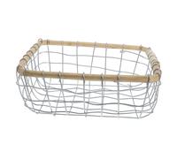 FIXOSHEE Vintage Metal Wire Fruit Basket for Table Multipurpose Small Storage Basket for Bread Snacks and Dried Fruit Compact and Portable Organizer for Kitchen Dining Living Room and
