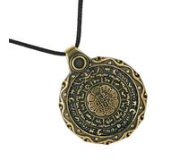 FIXOSHEE Vintage Six-Word Blessing Brass Pendant Eight-Diagram Pattern, Traditional Decorative Charm for Party Favors and Home Crafting, Single Hanging Adornment