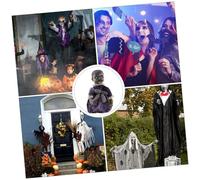 FIXOSHEE Voice-controlled Glowing Ghost Doll Halloween Decoration Prop Halloween Decorations Tricky Motion Activated Noise Maker Animated Props Plastic Black