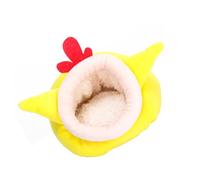 FIXOSHEE Warm Cartoon Hamster Cotton Nest Pet Bed for Winter Soft Hedgehog with Plush Fleece Comfortable Yellow Chick Design Washable Animal Sleep Sack for Hamsters and Hedgehogs