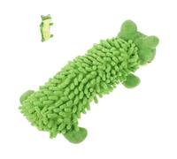 FIXOSHEE Wear-resistant Plush Dog Chewing Toy Sound-making Educational Cartoon Frog Molar Plaything for Dogs for Reducing Boredom Destructive Behavior Green