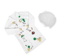 FIXOSHEE White Lab Coat for Boys and Lightweight Breathable Scientist and Doctor Costume for Halloween Career Day Role Play and School Events
