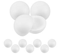 FIXOSHEE White Polystyrene Foam Hollow Spheres 6Pcs 10Cm for Crafting DIY Wedding and Painting Supplies