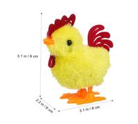 FIXOSHEE Wind Up Chicken with Rooster Hen Bunny Colors Plush Chicks Soft Tactile Jumping Animal for Motor Skill Development Party Props and Classroom Prizes