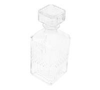 FIXOSHEE Wine Decanter Carafe with Airtight Geometric Diamond Stopper Transparent Glass Liquor Bottle for Enhancing Flavor and Aroma of Red Wine and Whisky