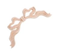 FIXOSHEE Wood Carved Corner Onlay Bow-Knot Wall Hanging Decor Unpainted European Style Solid Wood Applique for Cabinet Door Furniture Home Decoration