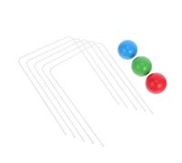 FIXOSHEE Wooden Croquet Set for Outdoor Garden Play with Metal Wickets and Wooden Balls Educational Hand-eye Coordination Game for Boys and Grass