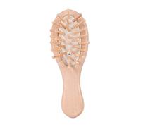 FIXOSHEE Wooden Cushion Hair Brush Paddle Scalp Massage Comb for Home and Hotel 12x4x3cm White Airbag Cushion Massager Comb