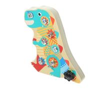 FIXOSHEE Wooden Dinosaur Busy Board for Screwdriver Preschool Educational Sensory Activity Sturdy Construction Interactive Cognitive Development