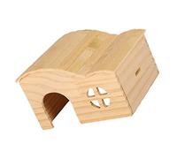 FIXOSHEE Wooden Hamster Hideout Cabin for Hamsters Guinea Pigs Bite Resistant Private Space for Sleeping Playing Small Animal