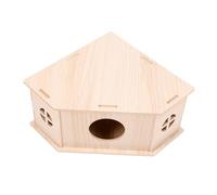 FIXOSHEE Wooden Hamster House Small Pet Hideout for Guinea Pigs and Rats Triangle Cabin with Comfortable Sleeping and Playing Space Safe Reusable Hideaway for Use