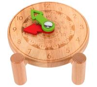 FIXOSHEE Wooden Learning Clock for Mini Educational Cognition Clock Plaything Early Concept Training and Fun Development