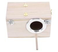 FIXOSHEE Wooden Parakeet Nesting Box for Finches Lovebirds Cockatiels Budgerigars Spacious Breeding House with Removable Parts for Easy Cleaning Versatile Outdoor Bird Cage for Multiple