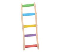 FIXOSHEE Wooden Parrot Ladder for Budgerigars and Small Birds Natural Wood Climbing Ladder for Birdcages Stimulates Mental and Motor Skills Promotes Beak Conditioning and Random Color