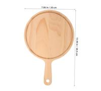 FIXOSHEE Wooden Pizza Paddle with Smooth Handle Round Wood Pizza Peel Multi Use Bread and Cheese Serving Board Practical Kitchen Tray for Oven Baking and Food Presentation