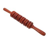 FIXOSHEE Wooden Rolling Massager Dual-Handled Body Massaging Tool for Legs and Abdomen Natural Wood Material with Ergonomic Design Rolling Balls to Fatigue and Promote Relaxation for