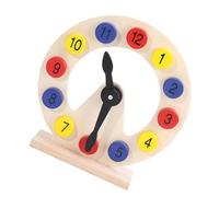 FIXOSHEE Wooden Sorting Clock for Educational Learning Plaything Boys Montessori Style Colorful Digital Shape Recognition