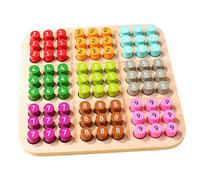 FIXOSHEE Wooden Sudoku Board Game for Early Education Portable Puzzle Game with Bright Colors and Lovely Shapes Wood Material for Learning and Memory Training Suitable for Boys and Age