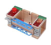 FIXOSHEE Wooden Train Lifting Bridge for Railway Track Accessory Enhancing Imaginative Play and Motor Skills Development Compatible with Major Train