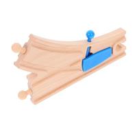 FIXOSHEE Wooden Train Track Switch Solid Wood DIY Train Track Accessory for Plaything Lightweight Layout Prop for Creative and Hands Learning