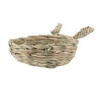 FIXOSHEE Woven Mat Bedding Chewing Nest for Guinea Pig and Hamster Small Round Cage Toy Comfortable Small Pet Sleeping Bed