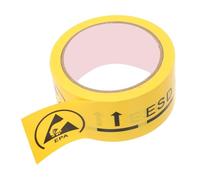 FIXOSHEE Yellow Tape ESD Warning Tape Self-Adhesive Static Warning Decal Caution Sticker Label Anti-Static Label 4.8CM Wide 18M Long Neon