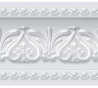 FIXPIX Royal Tulip Peel and Stick Wall Border Easy to Apply (Neutral Gray)