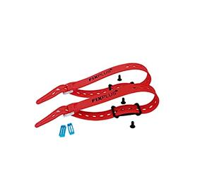 Fixplus Gear Tightener Set 46 cm - Load Attachment to Bicycle for Large Parts - Two Aluminium Holders Including Screws + Two Tensioning Straps 46 cm Length and Two Strapkeepers