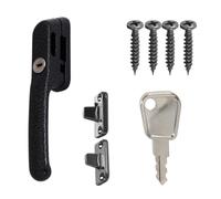 Fixrello Fastener Casement Window Handle for Timber Surfaces | with Key, Mount/Wedge and Screws for Easily Installation and Security |133mm Length Window Handle… (1, Antique Black)