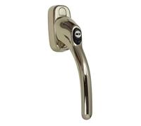 FixRello White Tilt & Turn Window Handle - Locking Handle for uPVC & Timber Windows - 40mm Spindle - Euro Profile - Key Locking - Left/Right Universal (Gold)